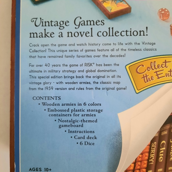 Risk Game Wood Box Global Domination, Wooden Book Shelf Box - Picture 11 of 13